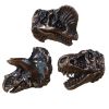 3 Pcs Resin Simulation Dinosaur Drawer Knobs Kids Room Closet Handle Pulls, Bronze