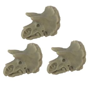 3 Pcs Simulation Dinosaur Skeleton Drawer Knobs Resin Triceratops Knobs Cabinet Hardware