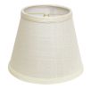 Cloth & Wire Empire Hardback Lampshade with Bulb Clip, White Fabric Lampshade for Table Lamps, Natural Linen, 5" Top x 8" Bottom x 6.5" Height