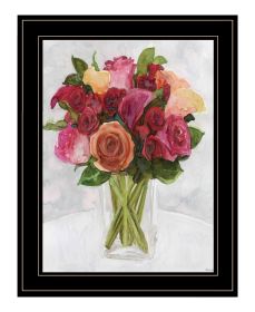 "Vases with Flowers II" by Stellar Design Studio, Ready to Hang Framed Print, Black Frame