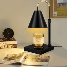Candle Warmer Lamp with Timer, Dimmable and Adjustable Height, Wooden Base