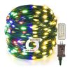 110Ft 300 LED 9 Modes Color Changing Waterproof Outdoor Christmas String Lights