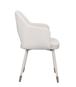 Applewood Accent Chair; Cream Velvet & Gold