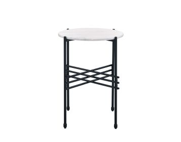 Taigi 3Pc Pack Chair & Table; Gray Velvet & Black