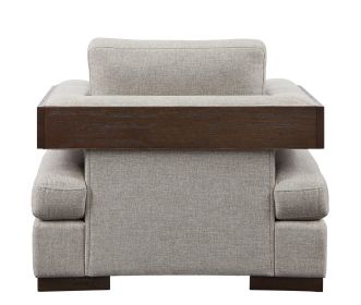 Niamey Chair w/1 Pillow; Fabric & Walnut YJ