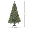 6.5 ft Pre-Lit Madison Pine White Artificial Christmas Tree, Multi-Color Incandescent Lights