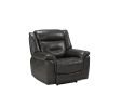 Imogen Recliner (Power Motion); Gray Leather-Aire YJ