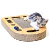 Cat Scratcher Cardboard Cat Furniture Corrugated with Catnip Bell Balls for Cats & Kittens