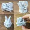 3 Pcs Simulation Dilophosaurus Dresser Handle Resin Dinosaur Knobs for Kitchen Drawer Closet Cupboard, White