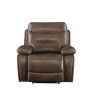 Aashi Recliner (Power Motion); Brown Leather-Gel Match