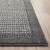 Traditional Faux Sisal Border Gray Indoor Living Room Area Rug, 5' x 7'