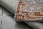 ZARA Collection Abstract Design Gray Brown Rust Machine Washable Super Soft Area Rug