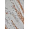 ZARA Collection Abstract Design Gray Brown Rust Machine Washable Super Soft Area Rug