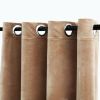 Blackout Curtains with Rings 2 pcs Beige 54"x63" Velvet