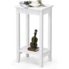 Set of 2 Versatile 2-Tier End Tables with Storage Shelf