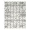 Vail Pardo Ivory and Charcoal - Wool and Cotton Area Rug with Tassels 5x8