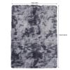 Area Rug Indoor Modern Tie Dying Soft Shaggy Floor Carpet for Living Room Bedroom 160x230cmDark Gray