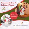 4FT Christmas Snowman Decoration with Waving Hand and 140 LED Lights