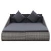 Patio Bed Gray 78.7"x54.7" Poly Rattan