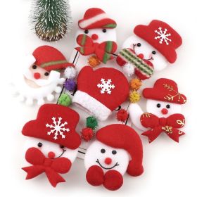 10 Pcspack Santa Claus Series Decorations (Option: Random Mix)