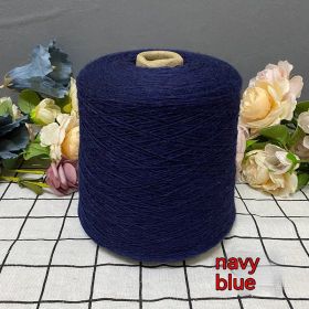 Rabbit Fleece Soft Skin-friendly Hand-woven Fine Woolen Yarn (Option: Navy Blue 500g)