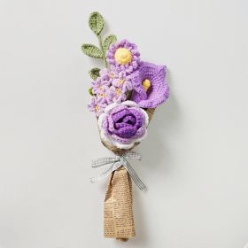 Fashion Personality Handmade Woven Flower (Option: HS006 Purple)
