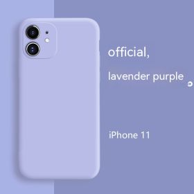 All-inclusive Soft Protection Liquid Silicone Phone Case Fine Hole (Option: Purple-IPhone13Promax)