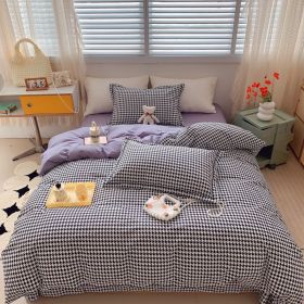 Home Fashion Simple Printing Cotton Bed Four-piece Set (Option: Fashionable Bird-1.8M)