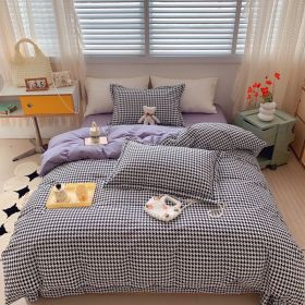 Home Fashion Simple Printing Cotton Bed Four-piece Set (Option: Fashionable Bird-1.8M)