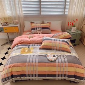 Home Fashion Simple Printing Cotton Bed Four-piece Set (Option: Urban Beauty-1.8M)