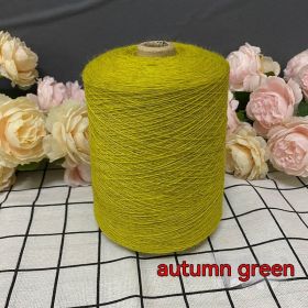 Rabbit Fleece Soft Skin-friendly Hand-woven Fine Woolen Yarn (Option: Autumn Fragrant Green 500g)