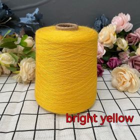 Rabbit Fleece Soft Skin-friendly Hand-woven Fine Woolen Yarn (Option: Bright Yellow 500g)