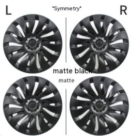 Applicable To Wheel Hub 19-inch Wheel Protective Cover (Option: Symmetrical blackwithout4)