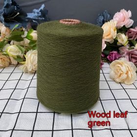Rabbit Fleece Soft Skin-friendly Hand-woven Fine Woolen Yarn (Option: Wood Leaf Green 500g)