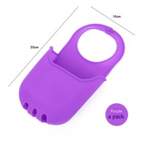 Kitchen Sink Hanging Bag Hanging-type Drain Basket (Color: purple)