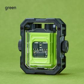 Windproof Rotating Gyro USB Charging Lighter (Color: green)
