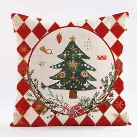 Christmas Letter Printed Pillowcase (Option: 45x45cm-CT212 3)