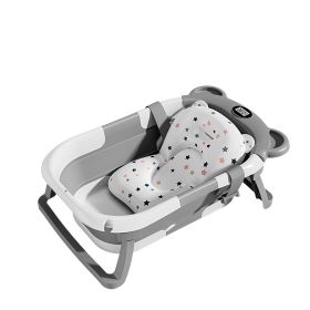 Household Newborn Baby Bathtub Temperature Sensing (Option: Gray White Bath Mat)