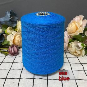 Rabbit Fleece Soft Skin-friendly Hand-woven Fine Woolen Yarn (Option: Sea Blue 500g)