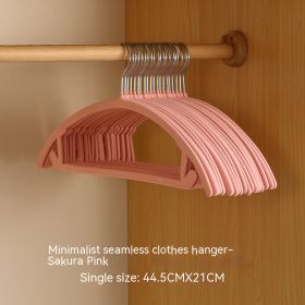 Plastic Hanger Flocking Hanger Non-slip (Option: Pink-45.5x20.5cm)