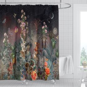 Digital Print-free Bathroom Curtain (Option: YLHTYY09-120gsm)