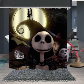 Skull Digital Print Shower Curtain (Option: 3color-200x180cm)