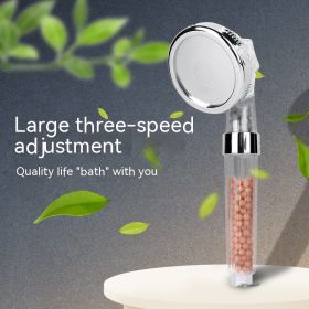 Three-speed Anion Supercharged Filtering Shower Head Nozzle (Option: Large Third Gear Adjustment)