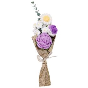Fashion Personality Handmade Woven Flower (Option: HS004 Purple)