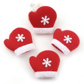 10 Pcspack Santa Claus Series Decorations (Option: 70x65mm)
