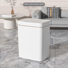 Polypropylene Smart Inductive Ashbin Kitchen With Lid Large Capacity (Option: Platinum-15L Battery Version)