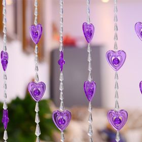 Household Plastic Crystal Acrylic Door Chain Decoration (Option: Transparent purple-110x190)