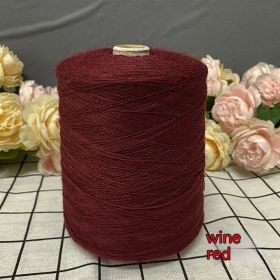 Rabbit Fleece Soft Skin-friendly Hand-woven Fine Woolen Yarn (Option: Wine Red 500g)