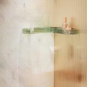 Bathroom Wall-mounted Multi-function Rotating Storage Rack (Option: Light Luxury Green)