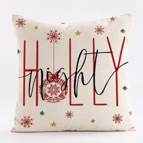 Christmas Letter Printed Pillowcase (Option: 45x45cm-CT212 2)